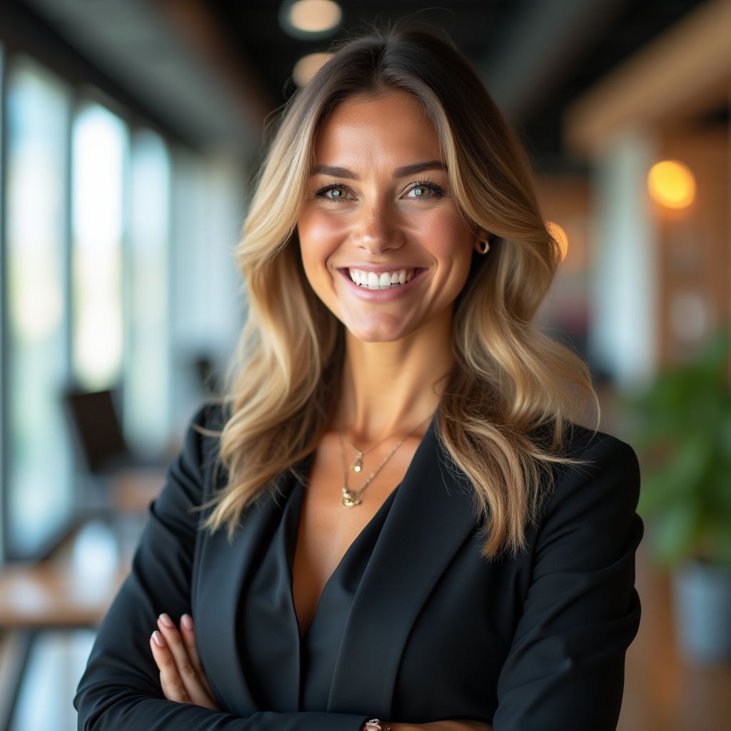 Retrato del CEO de una startup tecnológica.